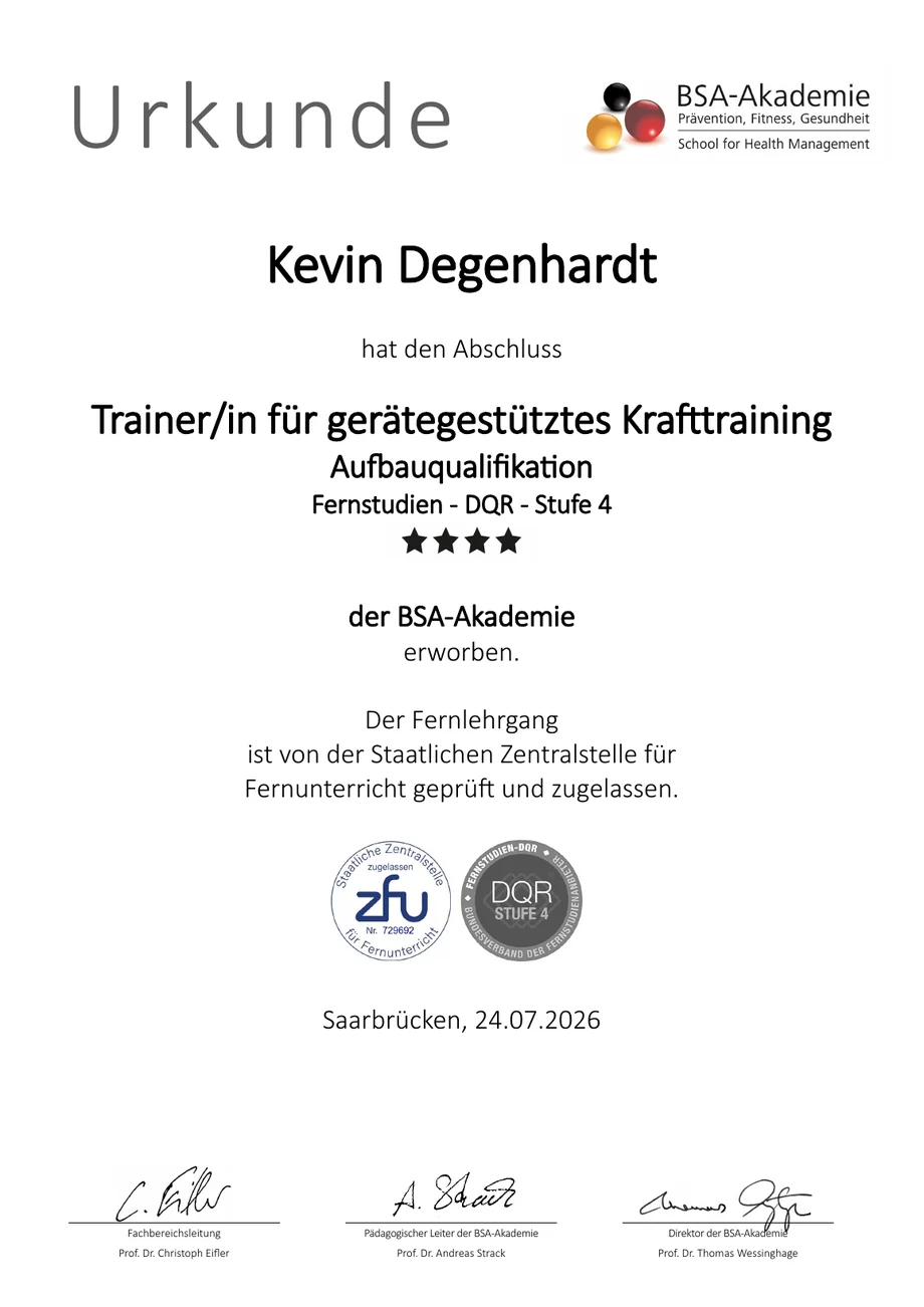 Vorschau: Trainer für gerätegestütztes Krafttraining