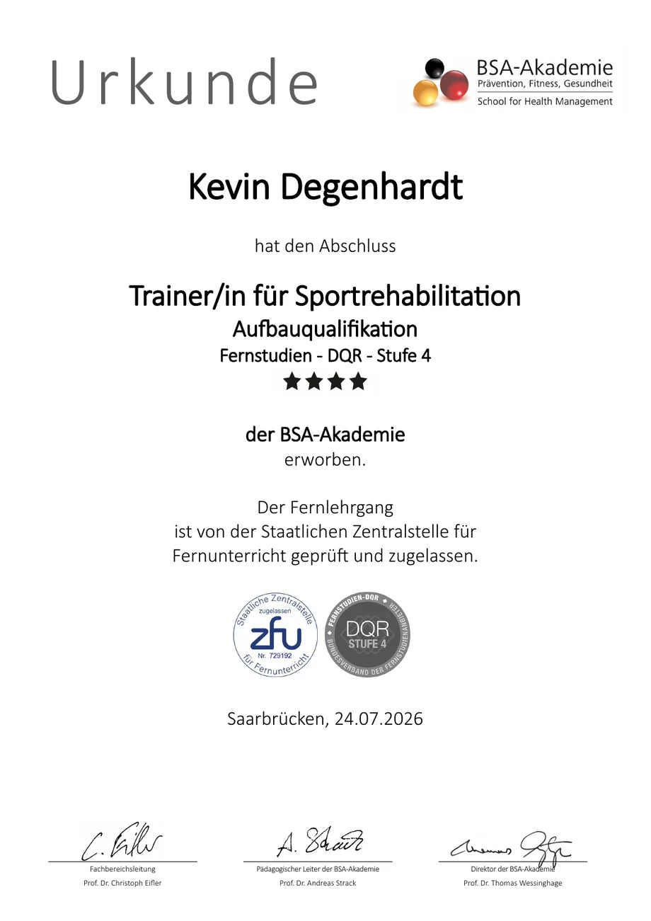 Vorschau: Trainer für Sportrehabilitation